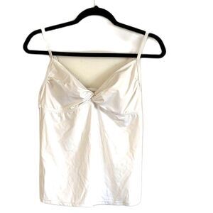 Athleta Swimsuit Top White Padded Sz Medium